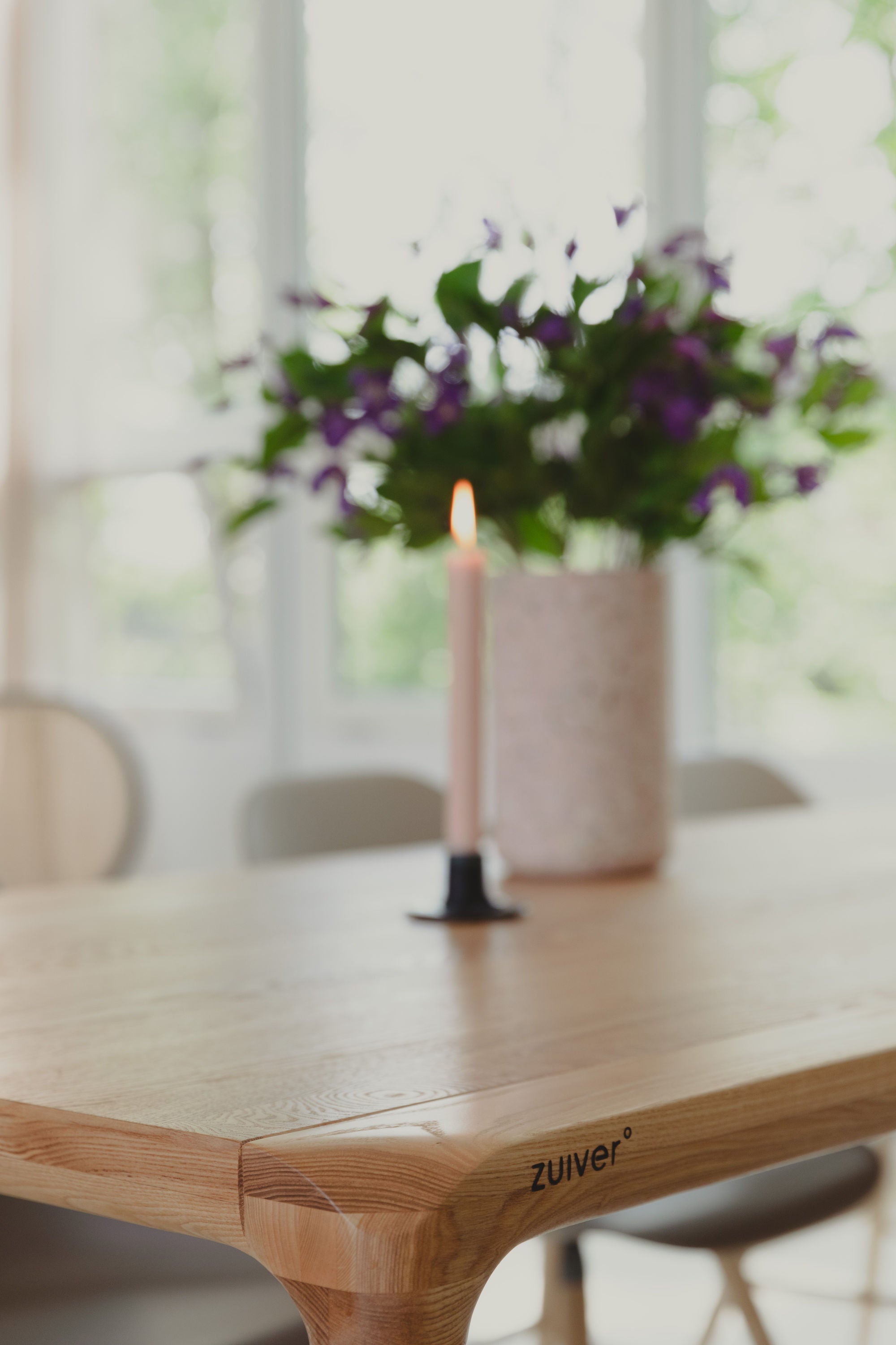 Zuiver Storm Natural Oak Wood Rectangle Dining Table 180cm